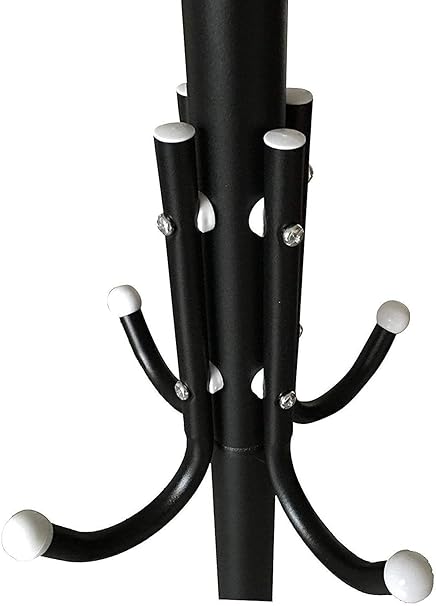 12 Hook Coat Racks Stand Black | Coat hanger stand