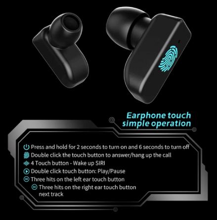 2 In 1 HI-FI Wireless Earphones | Men Smart Watch | Wireless Earphones