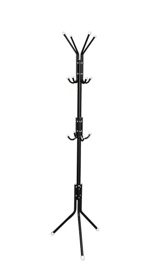 12 Hook Coat Racks Stand Black | Coat hanger stand