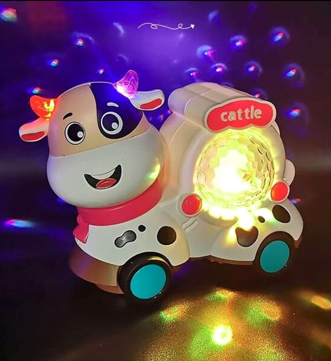 Electric Universal Cute Cattle Toy Sheep Music Colorful Light