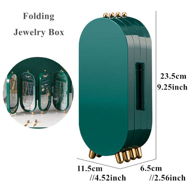 Foldable Jewelry Storage Box Household Earrings Necklace Display Stand